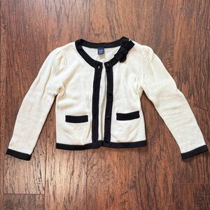 GAP Cream and Black Toddler Cardigan